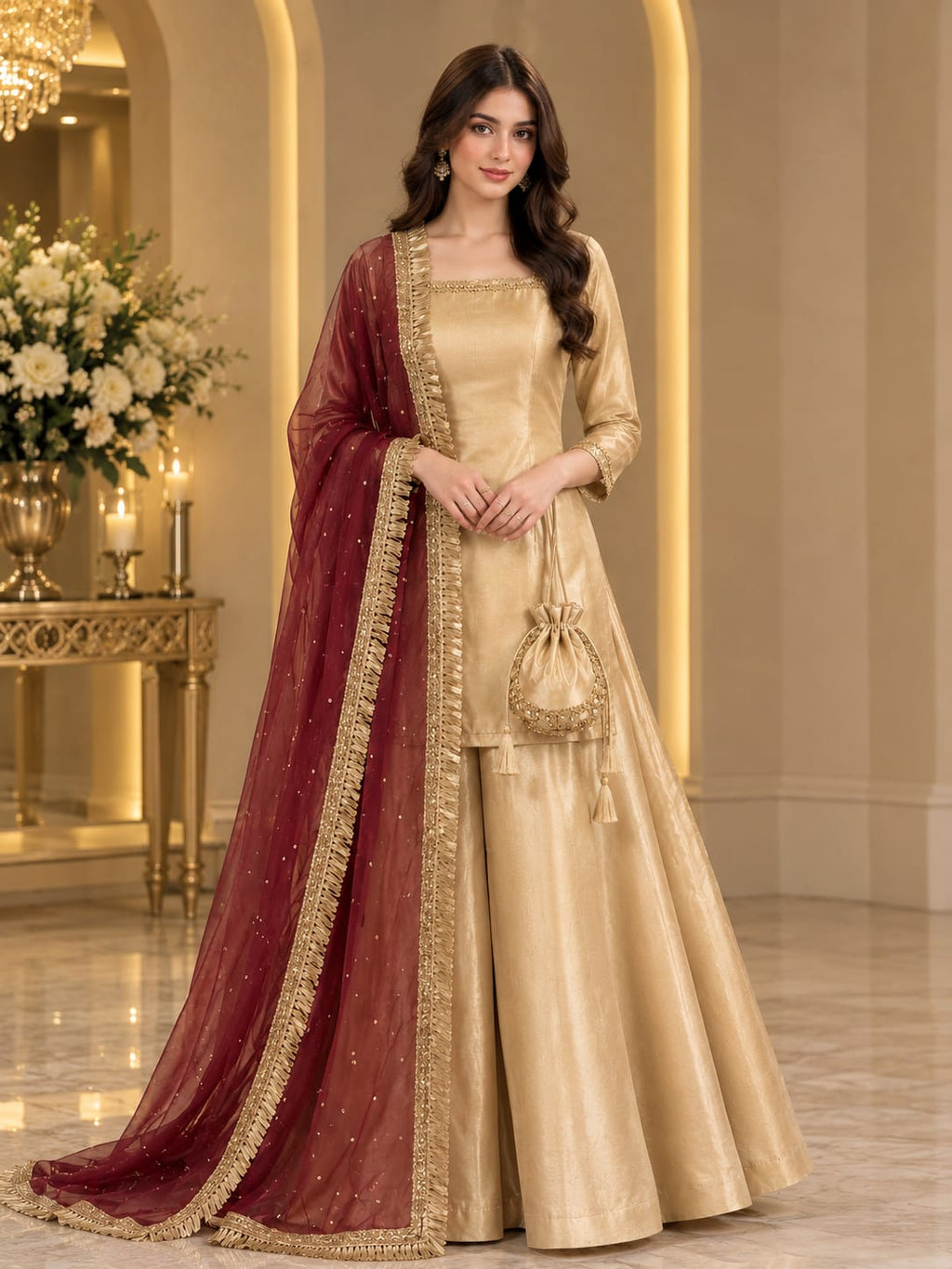 Champagne Gold Bespoke Formal Suit