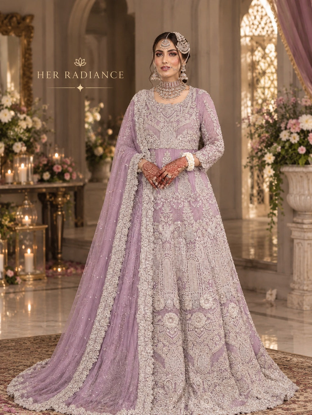 Lilac Bridal Dress: Exquisite Pakistani Bridal Wear