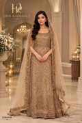 Coffee Tail Pakistani Bridal Wear Maxi