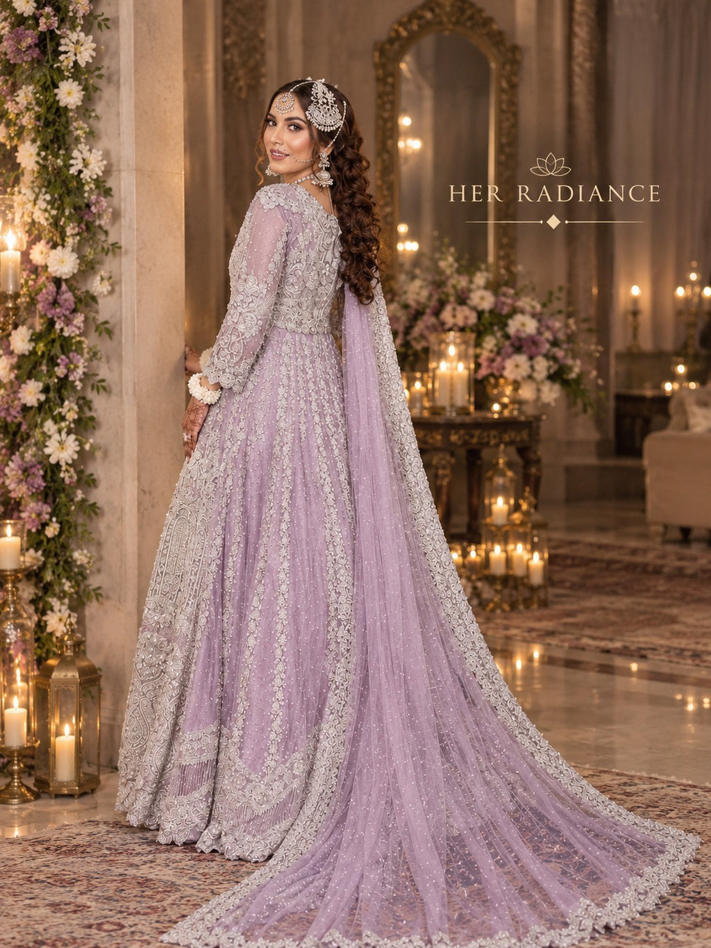 Lilac Bridal Dress: Exquisite Pakistani Bridal Wear