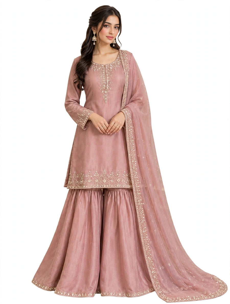 Dusty Pink Gharara